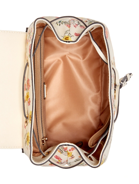 Жіночий рюкзак GUESS з квітковим принтом 1159802689 (Молочний, One size)