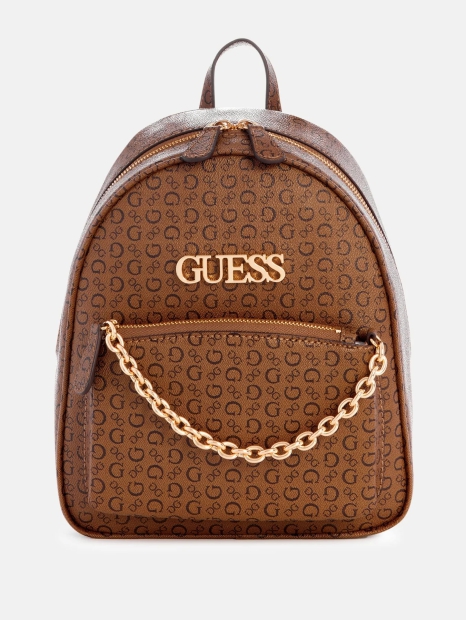 Женский рюкзак GUESS из экокожи 1159816642 (Коричневый One Size)