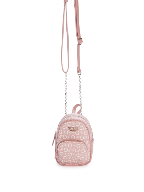 Женский мини-рюкзак через плечо GUESS с логотипом 1159820922 (Розовый One Size)