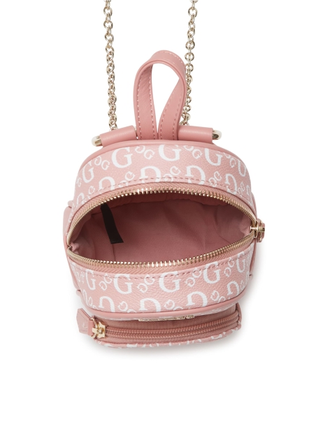 Женский мини-рюкзак через плечо GUESS с логотипом 1159820922 (Розовый One Size)
