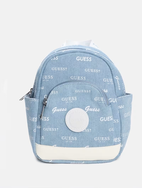 Мини-рюкзак из денима GUESS 1159833254 (Голубой One Size)