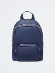 Легкий небольшой женский рюкзак Calvin Klein с монограммой 1159774476 (Синий, One size)