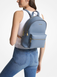Стильный женский кожаный рюкзак Michael Kors с сумкой для планшета 1159787338 (Синий/Коричневый, One size)