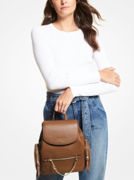 Женский кожаный рюкзак Michael Kors с логотипом 1159794926 (Коричневый, One size)
