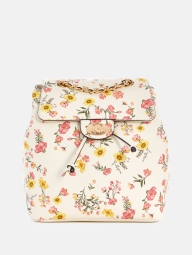 Жіночий рюкзак GUESS з квітковим принтом 1159802689 (Молочний, One size)