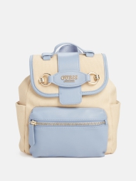 Женский рюкзак GUESS с логотипом 1159809741 (Синий/Бежевый, One Size)