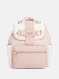 Женский рюкзак GUESS с логотипом 1159809746 (Бежевый/Розовый, One Size)
