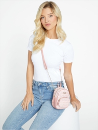 Женский мини-рюкзак через плечо GUESS с логотипом 1159820922 (Розовый One Size)