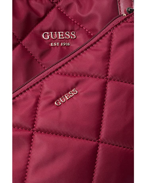 Женская сумочка Guess стеганая с логотипом 1159772914 (Бордовый, One size)