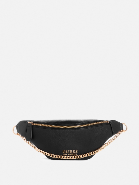 Поясна сумка Guess бананка 1159796507 (Чорний, One size)