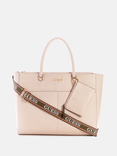 Жіноча сумка GUESS на блискавці з логотипом 1159796628 (Рожевий, One size)