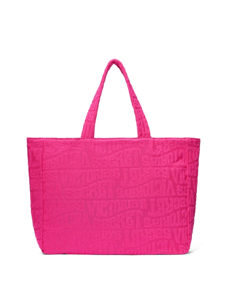 М'яка жіноча сумка-шоппер Victoria's Secret на блискавці 1159804301 (Рожевий, One size)