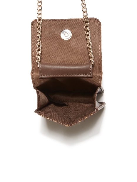 Маленькая сумка-кроссбоди Guess с принтом 1159805199 (Коричневый, One size)
