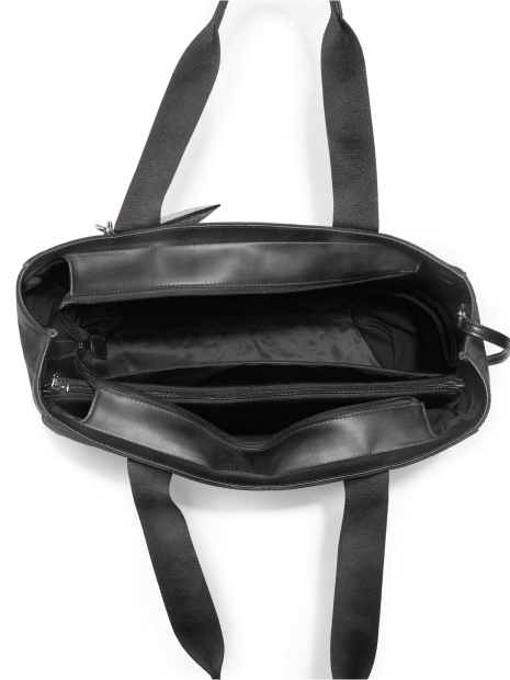 Женская большая сумка тоут Guess с чехлом для ноутбука и клатчем 1159805450 (Черный, One size)