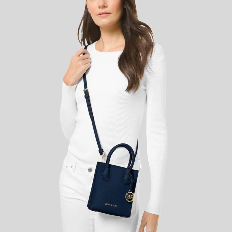 Жіноча сумка кроссбоді Michael Kors з крокреневої шкіри 1159807922 (Білий/синій, One size)