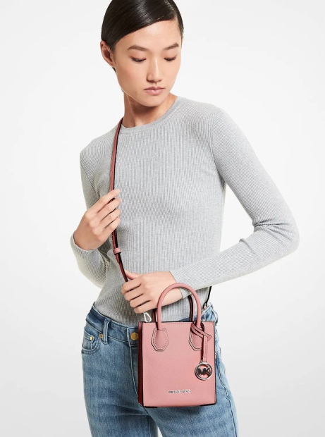 Жіноча сумка кроссбоді Michael Kors з крокреневої шкіри 1159807950 (Рожевий, One size)