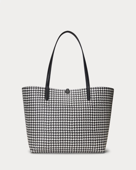 Жіноча велика двостороння сумка-тоут Lauren Ralph Lauren 1159809630 (Білий чорний, One size)