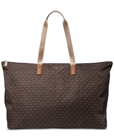 Жіноча шопер сумка Michael Kors з косметичкою 1159810455 (Коричневий, One size)