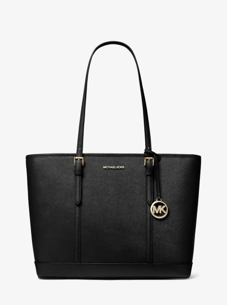 Женская сумка тоут из сафьяновой кожи Michael Kors на молнии 1159811119 (Черный, One size)