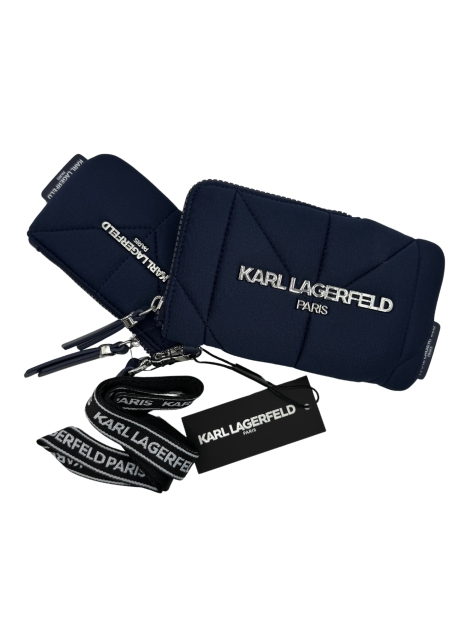 Комплект сумка мини-кроссбоди и кошелек Karl Lagerfeld Paris 1159815115 (Синий One size)