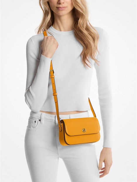 Женская кожаная сумка кроссбоди Michael Kors с логотипом 1159821789 (Желтый One size)