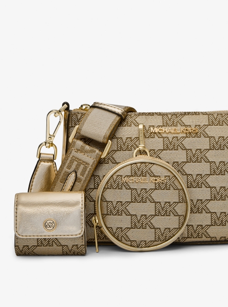 Жіноча сумка кроссбоді Michael Kors з гаманцем та сумочкою для навушників 1159822293 (Золотистий One size)