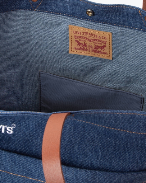 Сумка-шопер Levi's з логотипом 1159825081 (Синій One size)