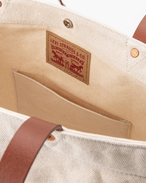 Сумка-шоппер Levi's з логотипом 1159825083 (Бежевий One size)
