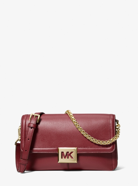 Кожаная сумка кроссбоди Michael Kors с логотипом 1159825347 (Бордовый One size)