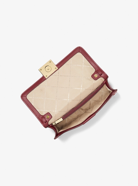 Кожаная сумка кроссбоди Michael Kors с логотипом 1159825347 (Бордовый One size)
