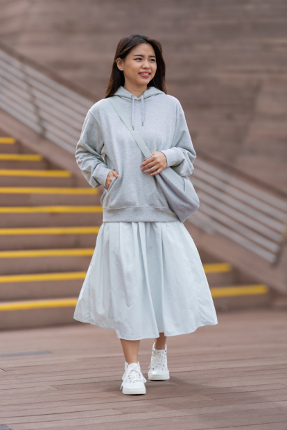 Сумка в сеточку от UNIQLO через плечо 1159831093 (Серый One size)