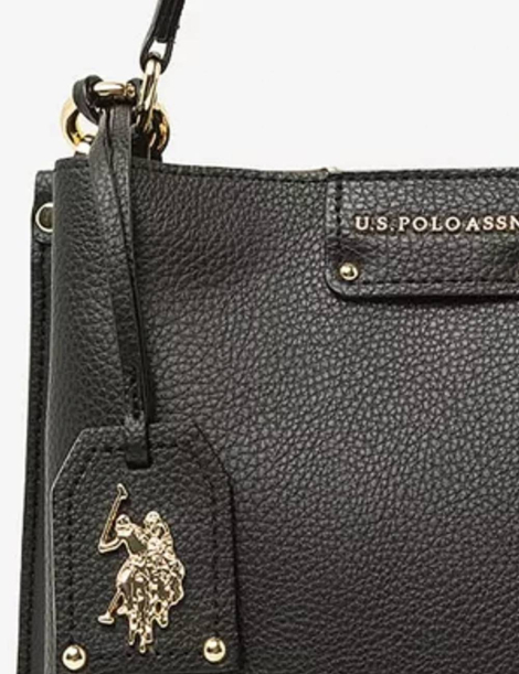 Женская сумка через плечо U.S. Polo Assn с логотипом 1159831859 (Черный One size)