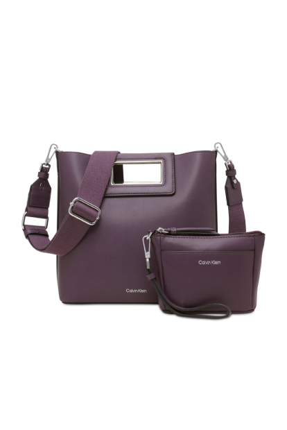 Женская сумка кроссбоди Calvin Klein с косметичкой 1159831870 (Фиолетовый One Size)