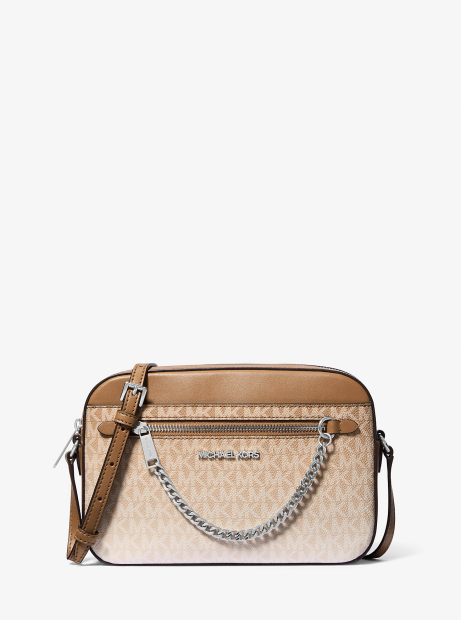 Женская сумка кроссбоди Michael Kors с принтом 1159833108 (Коричневый/Молочный One size)