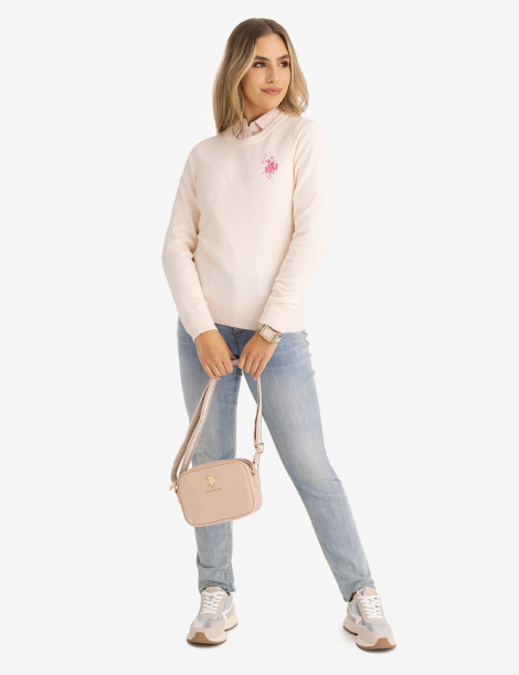 Женская сумка кроссбоди U.S. Polo Assn с логотипом 1159834714 (Розовый One size)