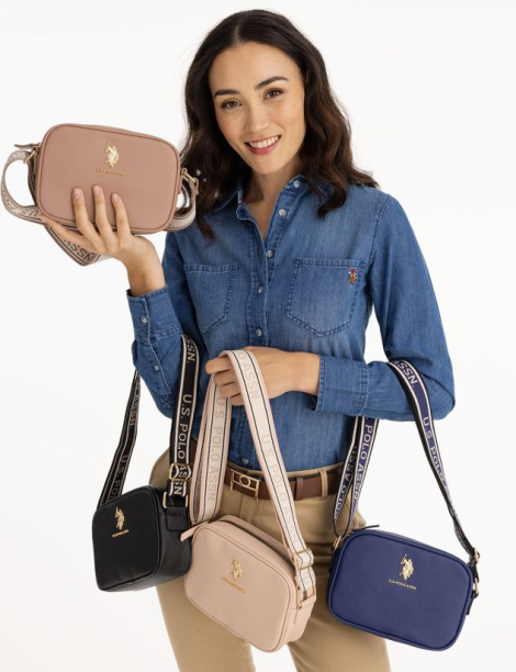 Женская сумка кроссбоди U.S. Polo Assn с логотипом 1159834714 (Розовый One size)