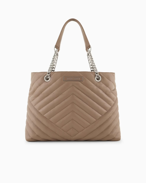 Стеганая сумка Armani Exchange 1159834825 (Бежевый One size)