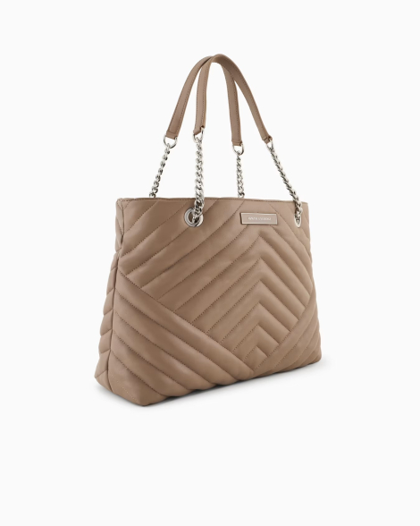 Стеганая сумка Armani Exchange 1159834825 (Бежевый One size)