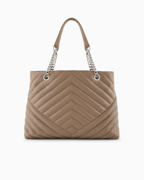 Стеганая сумка Armani Exchange 1159834825 (Бежевый One size)