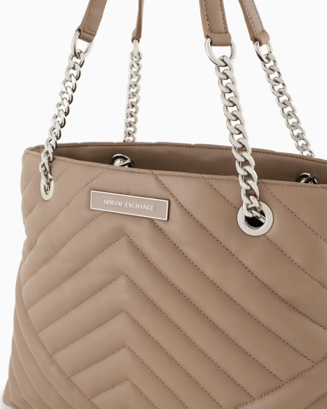 Стеганая сумка Armani Exchange 1159834825 (Бежевый One size)