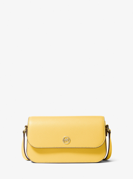 Женская кожаная сумка кроссбоди Michael Kors с логотипом 1159834986 (Желтый One size)
