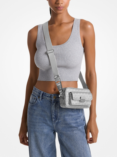 Стильна сумка кроссбоді Michael Kors з логотипом 1159835995 (Сріблястий One size)