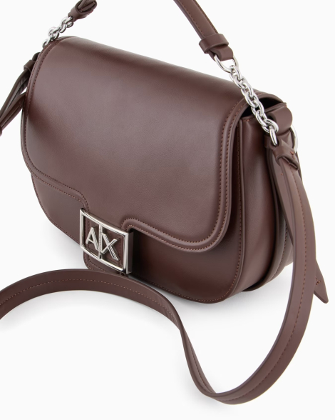 Женская сумка через плечо с монограммой-логотипом  Armani Exchange 1159836032 (Коричневый One size)