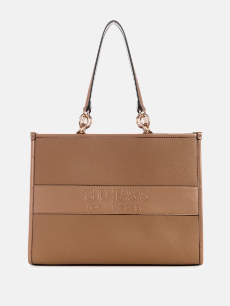 Женская сумка тоут Guess с логотипом 1159837078 (Коричневый One size)