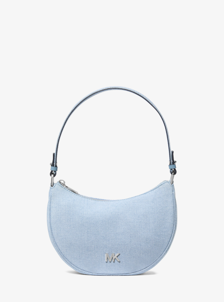 Женская текстильная сумка кроссбоди Michael Kors на молнии 1159838057 (Голубой One size)