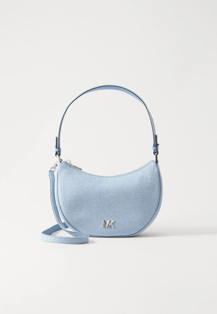Женская текстильная сумка кроссбоди Michael Kors на молнии 1159838057 (Голубой One size)