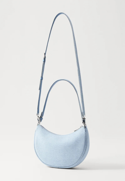 Женская текстильная сумка кроссбоди Michael Kors на молнии 1159838057 (Голубой One size)