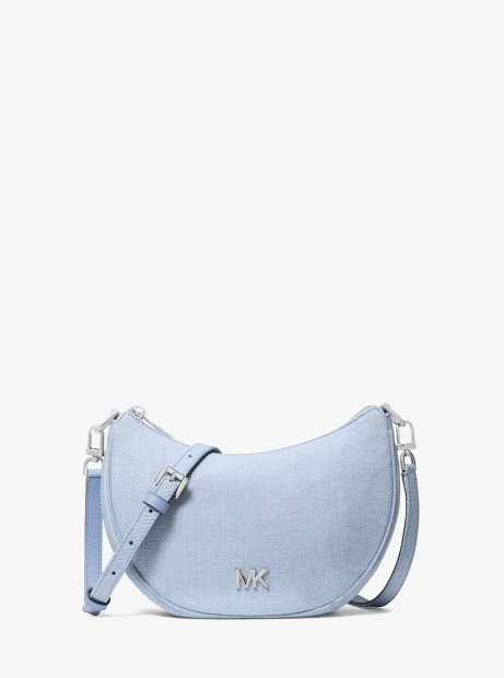 Женская текстильная сумка кроссбоди Michael Kors на молнии 1159838057 (Голубой One size)