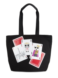 Женская сумка Karl Lagerfeld Paris с принтом 1159783759 (Черный, One size)