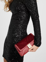 Женская сумочка Guess с бархатной вставкой 1159784240 (Красный, One size)